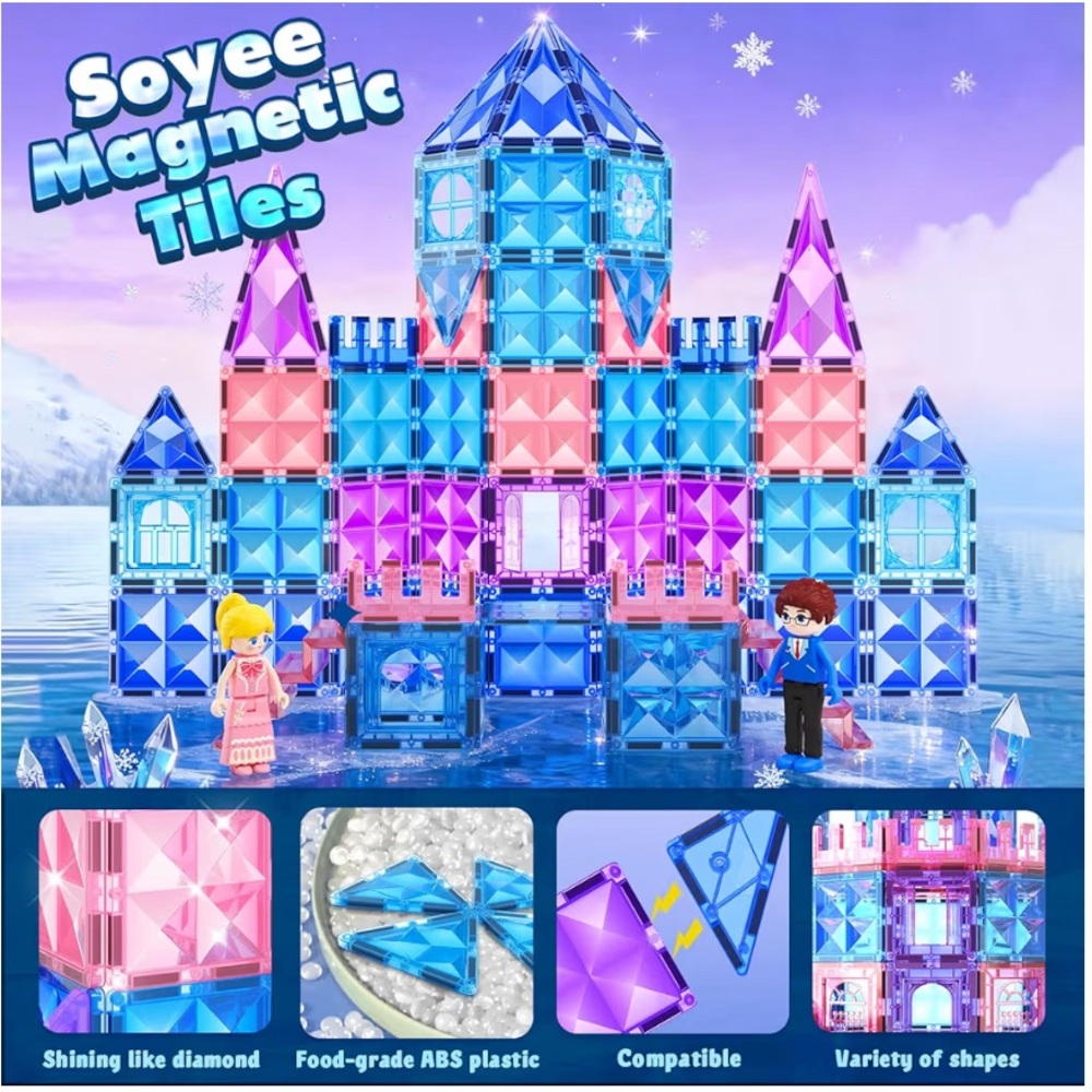 102 pieces Magnetic Building Tiles NEW